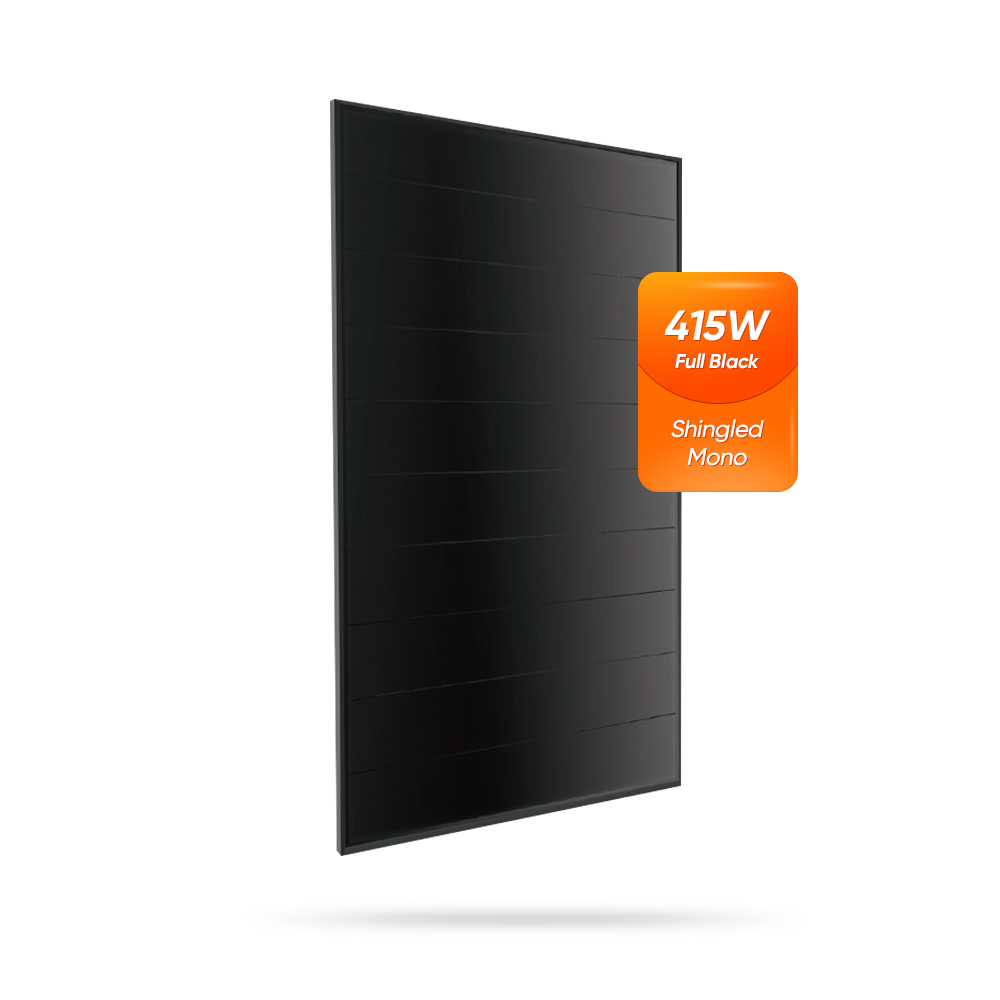 United Energy Shingled Solar Panel Full Black 415W Overlap PV Modules 410W 415Watt